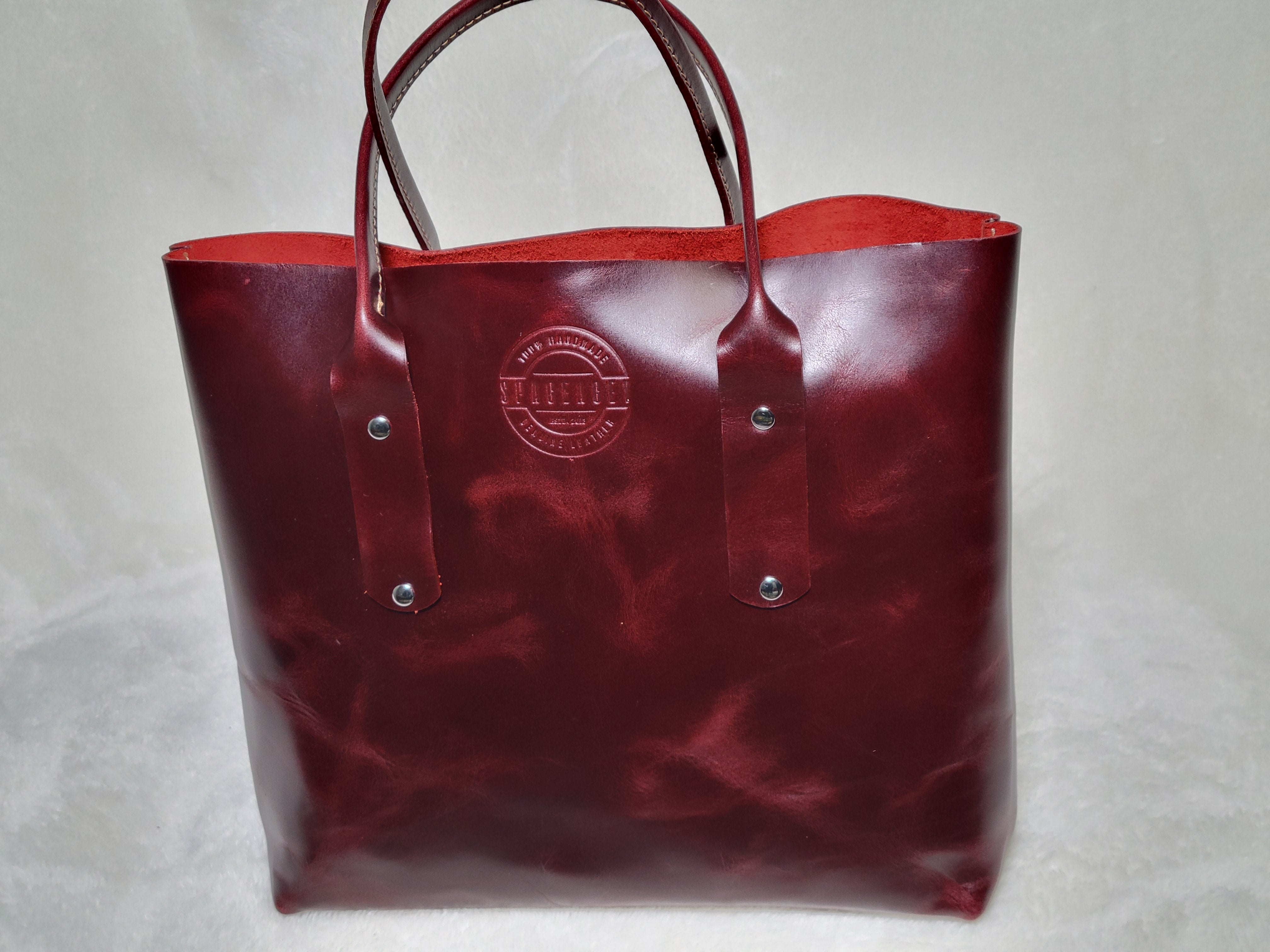 Small leather tote
