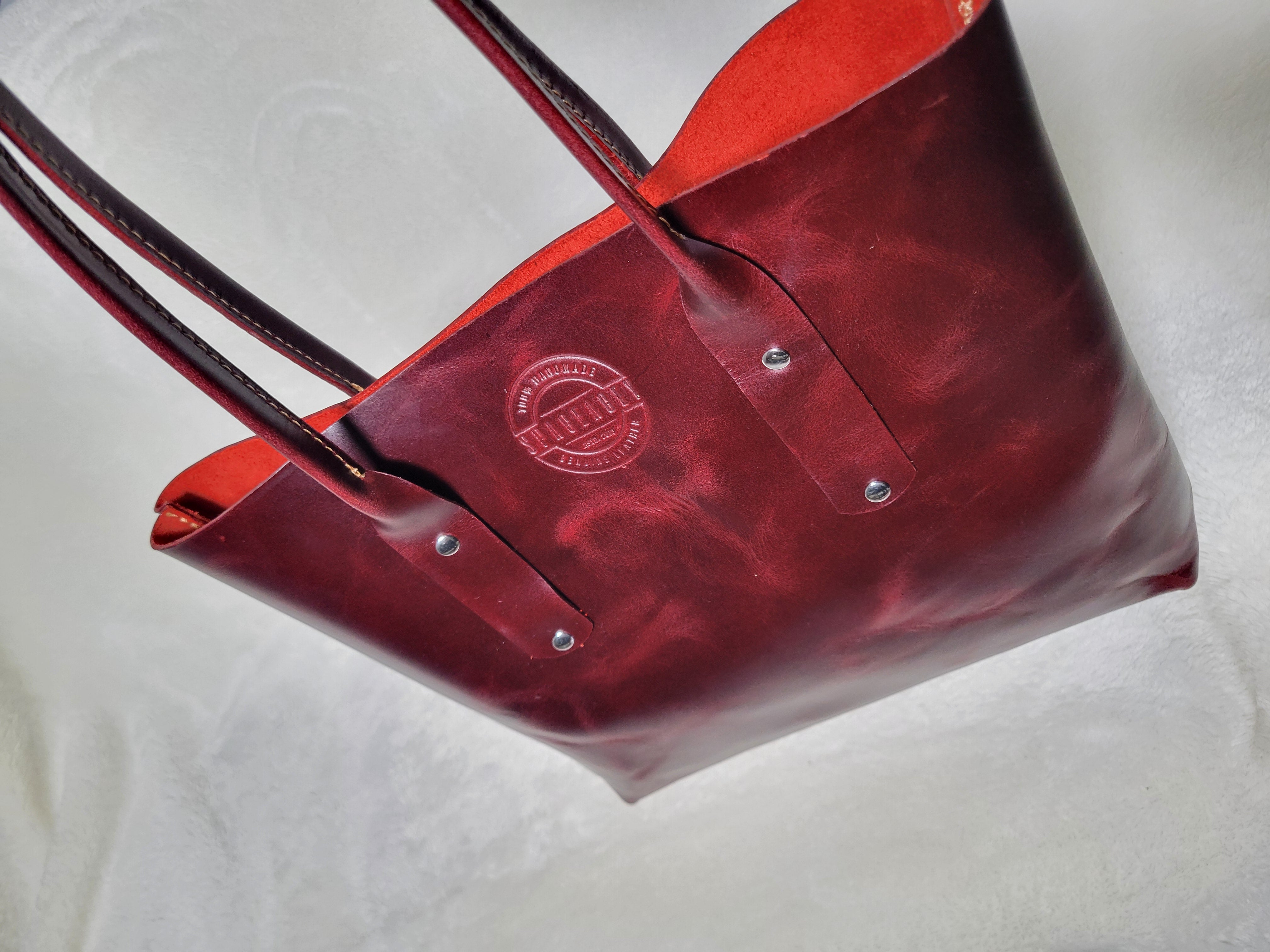 Small leather tote